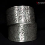 Massive Pair Berber Bracelets – Seal of Solomon, Hands, Crescent – Tunisia
