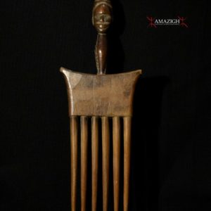 Old Baule Comb - Carved Wood - Cote d'Ivorie