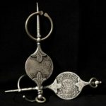 Antique Pair Berber Fibulae – TIZERZAI – Moroccan Silver Coins, North Morocco