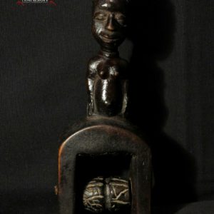 Old Baule Heddle Pulley - Carved Wood - Cote d'Ivoire