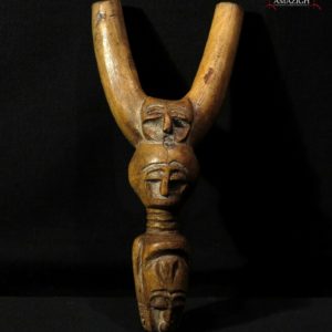 Old Fine Baule Catapult - Carved Wood - Cote d'Ivoire