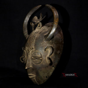 Old Senufo Bronze Mask - Boundiali, Cote d'Ivoire / Ivory Coast