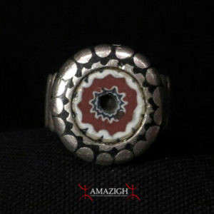 Old Fine Berber Ring – Old Large Venetian Murrina - South Morocco