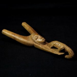 Old Fine Baule Catapult - Carved Wood - Cote d'Ivoire