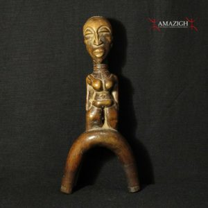 Old Fine Baule Slingshot Catapult - Carved Wood - Cote d'Ivoire