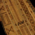 Old Fine Woven Straw Leather Carpet – Tuareg – Niger