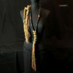 Outstanding Old Large Chaplet – Tasbih – Ebony Beads Silver Inlaid – Mauritania