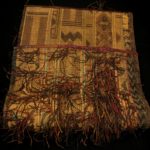 Old Fine Woven Straw Leather Carpet – Tuareg – Niger