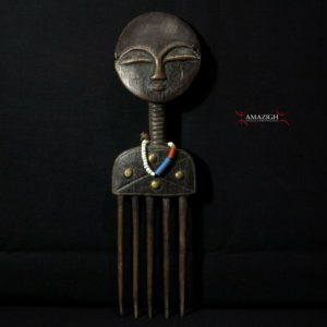 Old Fine Ashanti (Asante) Comb - Carved Wood - Cote d'Ivorie