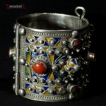 Old Berber Bracelet – Silver, Coral – Kabyle Tribe, Algeria – Outstanding Piece