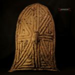 Old Large Sculptural Wandala Battle Shield – Grasslands, Cameroon