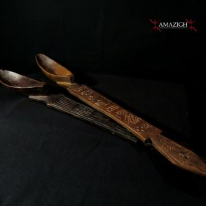 2 Old Fine Wooden Ladles - Wollo Region, Northern Ethiopia
