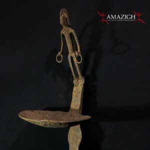 Old Forged Iron Oil Lamp - Bamana (Bambara) - Mali