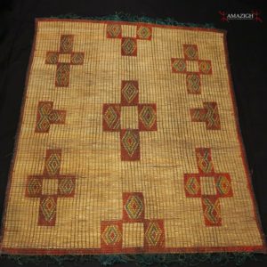 Fine Woven Straw Leather Carpet – Tuareg – Mauritania