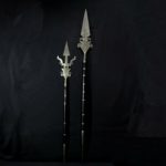 2 Old Large Ceremonial Staffs – Lia / Nkundu / Konda – DR Congo