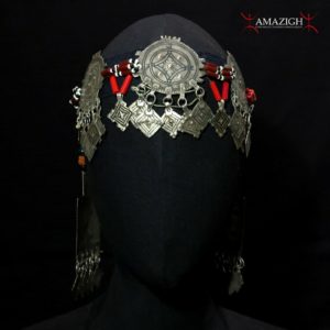 Old Berber Headband – Silver, Niello Decorations – South Morocco