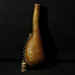 Old Gunpowder Bottle – Engraved Camel Leather – Afghanistan