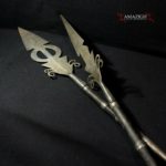 2 Old Ceremonial Staffs – Lia / Nkundu / Konda – DR Congo