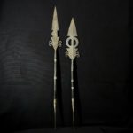 2 Old Ceremonial Staffs – Lia / Nkundu / Konda – DR Congo