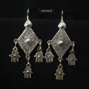Antique Berber Earrings - Khamsa, South Morocco