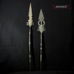 2 Old Ceremonial Staffs – Lia / Nkundu / Konda – DR Congo