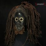 Authentic Tribal Used Dan Dean Gle Mask – Touba, Côte d’Ivoire / Ivory Coast