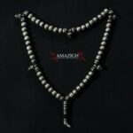 Extra-Fine Chaplet – Tasbih – Ebony Beads Silver Inlaid – Mauritania