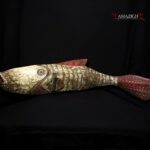 Authentic Large African Wooden Fish Puppet – Bozo People – Mali