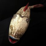 Authentic Large African Wooden Fish Puppet – Bozo People – Mali
