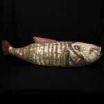 Authentic Large African Wooden Fish Puppet – Bozo People – Mali