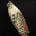 Authentic Large African Wooden Fish Puppet – Bozo People – Mali