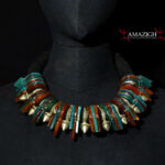 Fine Berber Necklace – ZINDER Crosses & KHOURB Ring – Pre Sahara Region, Morocco