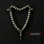 Extra-Fine Chaplet – Tasbih – Ebony Beads Silver Inlaid – Mauritania