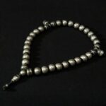 Extra-Fine Chaplet – Tasbih – Ebony Beads Silver Inlaid – Mauritania