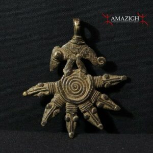 Gan Bronze Amulet – Chameleon and Snakes – Burkina Faso