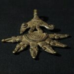 Gan Bronze Amulet – Chameleon and Snakes – Burkina Faso