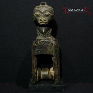 Old Baule Heddle Pulley – Carved Wood – Cote d’Ivoire