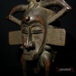 Outstanding Old Senufo Bronze Kpelie Mask – Ivory Coast