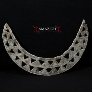 Old Large Lobi Aluminium Amulet - Crescent - Burkina Faso - Rare Item