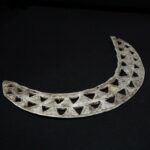 Old Large Lobi Aluminium Amulet – Crescent – Burkina Faso – Rare Item