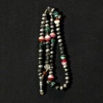Old Fine Small Chaplet – Tasbih – Ebony Beads Silver Inlaid – South Morocco