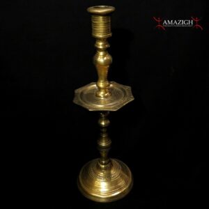 Old Berber Bronze Candlestick - Morocco