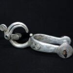 Old Large Toussian Heddle Pulley – Aluminium – Cote d’Ivoire