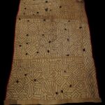 Outstanding Large Old Kuba Raffia Cloth – BUSHOONG – DR Congo – Signed Piece