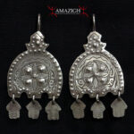Fine Berber Earrings – Crescent and Hands of Fatim – South Morocco