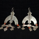 Fine Berber Earrings – Crescent and Hands of Fatima – South Morocco