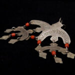 Fine Berber Earrings – Crescent and Hands of Fatima – South Morocco