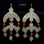 Fine Berber Earrings – Crescent and Hands of Fatima – South Morocco