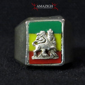Old Silver Ring - Lion of Judah - Rastafari - Ethiopia