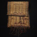 Old Fine Woven Straw Leather Carpet – Tuareg – Mauritania